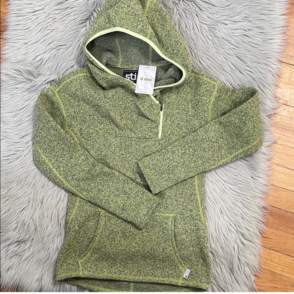 Stio Olive Heather Hooded Pullover